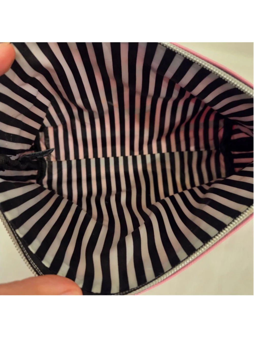 Marc Tetro Pink Black Cat Print Cosmetic Bag